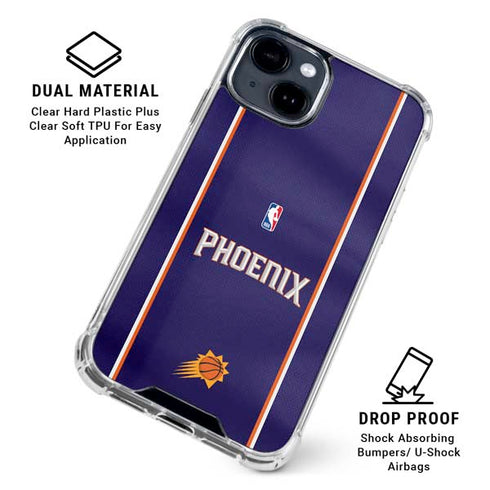 NBA Phoenix Suns Jersey iPhone 14 Plus Clear Case