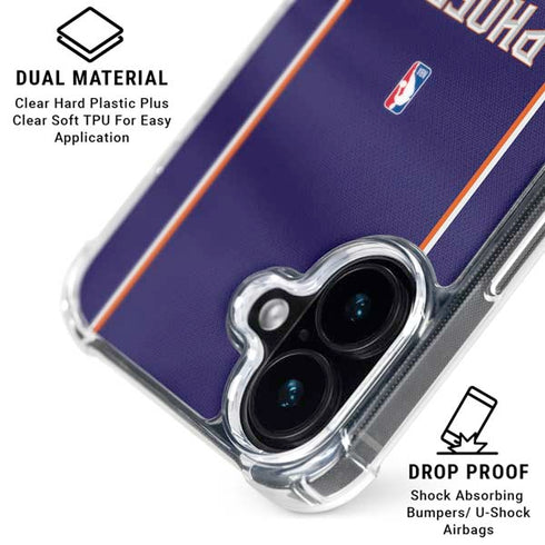 NBA Phoenix Suns Jersey iPhone 16 Clear Case