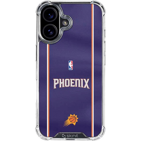 NBA Phoenix Suns Jersey iPhone 16 Plus Clear Case