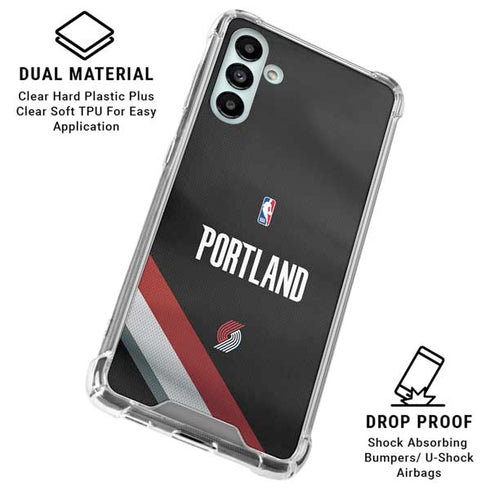 NBA Portland Trail Blazers Jersey Galaxy A13 5G Clear Case