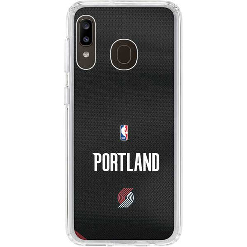 NBA Portland Trail Blazers Jersey Galaxy A20 Clear Case