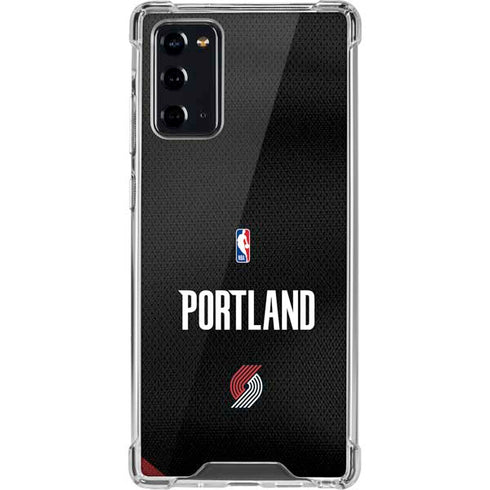 NBA Portland Trail Blazers Jersey Galaxy Note20 5G Clear Case