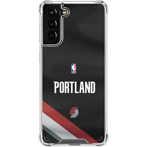NBA Portland Trail Blazers Jersey Galaxy S21 Plus 5G Clear Case