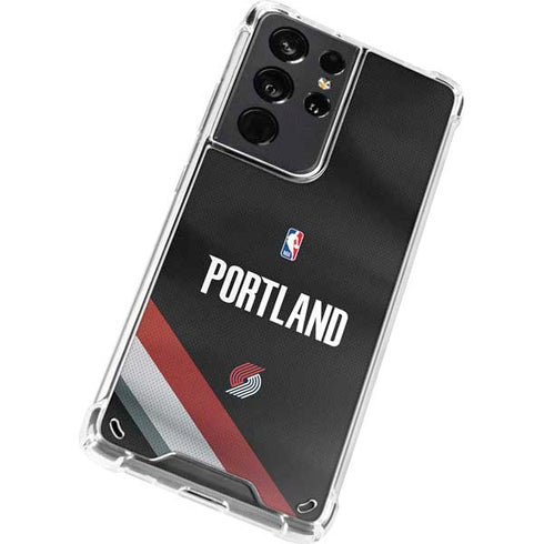 NBA Portland Trail Blazers Jersey Galaxy S21 Ultra 5G Clear Case