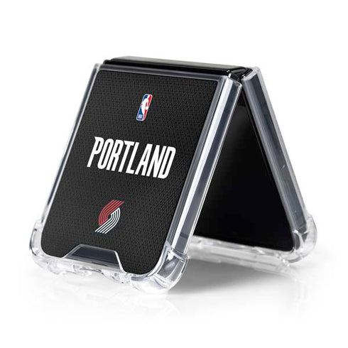 NBA Portland Trail Blazers Jersey Galaxy Z Flip5 5G Clear Case