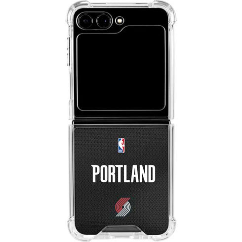 NBA Portland Trail Blazers Jersey Galaxy Z Flip6 Clear Case