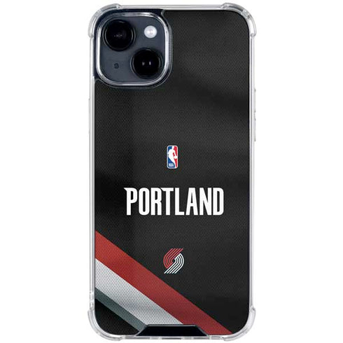 NBA Portland Trail Blazers Jersey iPhone 15 Plus Clear Case