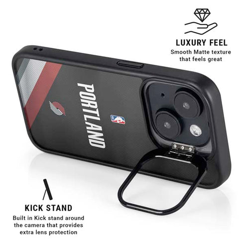 NBA Portland Trail Blazers Jersey iPhone 15 Plus Kickstand Case