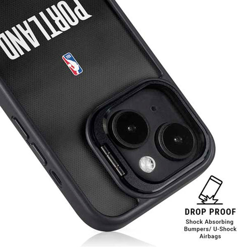 NBA Portland Trail Blazers Jersey iPhone 15 Plus Kickstand Case