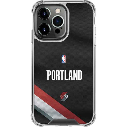 NBA Portland Trail Blazers Jersey iPhone 15 Pro Max Clear Case