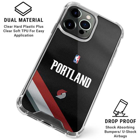 NBA Portland Trail Blazers Jersey iPhone 15 Pro Max Clear Case