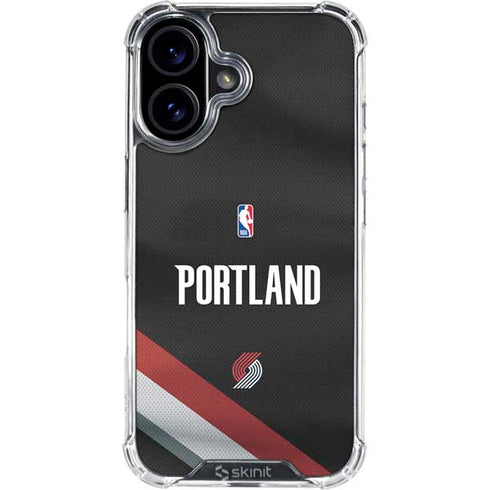 NBA Portland Trail Blazers Jersey iPhone 16 Plus Clear Case