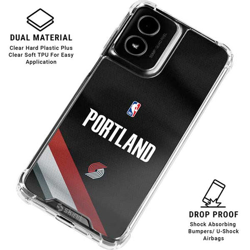 NBA Portland Trail Blazers Jersey Moto G Power 5G (2024) Clear Case