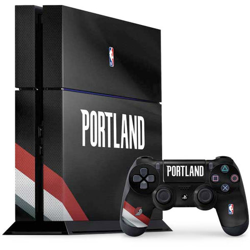 NBA Portland Trail Blazers Jersey PS4 Console and Controller Bundle Skin