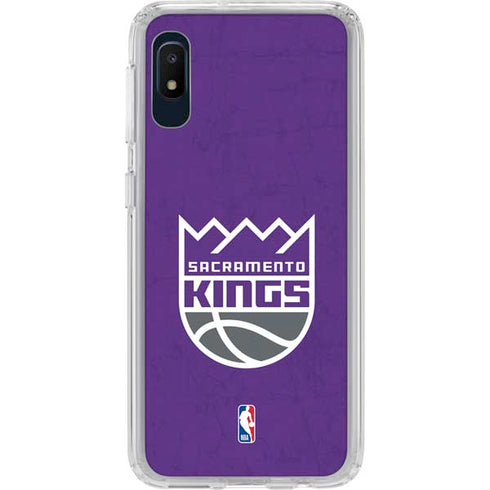 NBA Sacramento Kings Distressed Galaxy A10e Clear Case