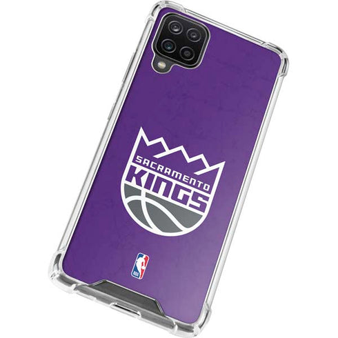 NBA Sacramento Kings Distressed Galaxy A12 Clear Case