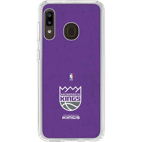 NBA Sacramento Kings Distressed Galaxy A20 Clear Case