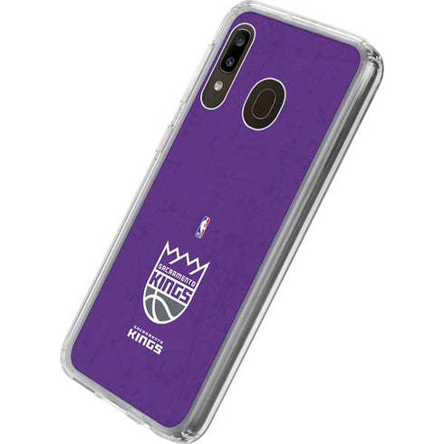 NBA Sacramento Kings Distressed Galaxy A20 Clear Case