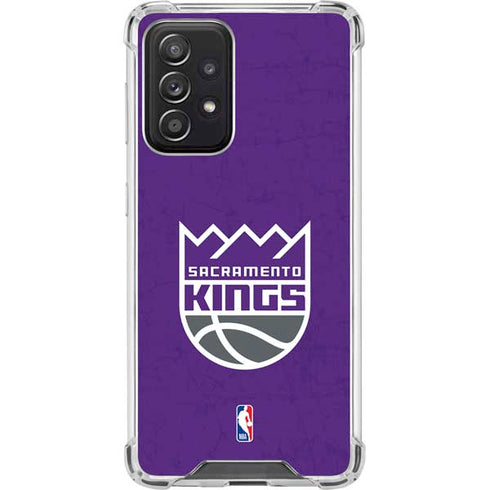 NBA Sacramento Kings Distressed Galaxy A52 5G Clear Case