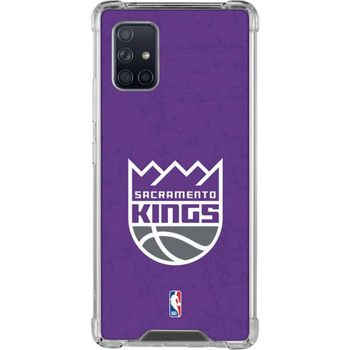 NBA Sacramento Kings Distressed Galaxy A71 5G Clear Case