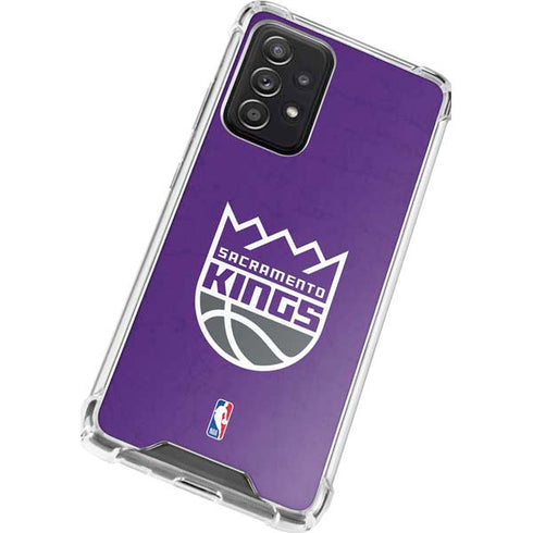 NBA Sacramento Kings Distressed Galaxy A72 5G Clear Case