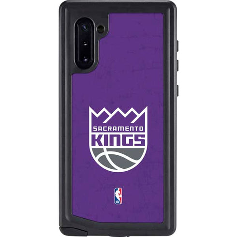NBA Sacramento Kings Distressed Galaxy Note 10 Waterproof Case