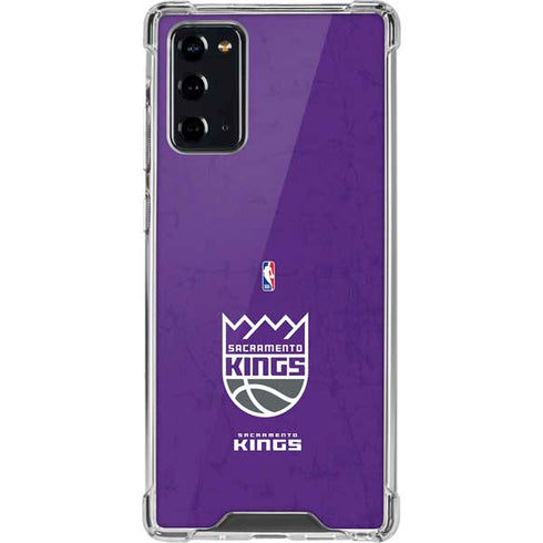 NBA Sacramento Kings Distressed Galaxy Note20 5G Clear Case