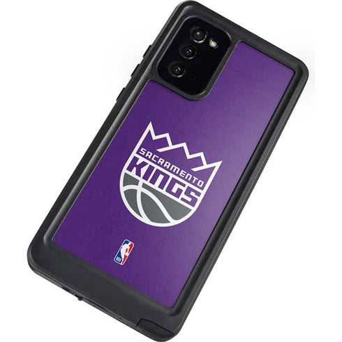 NBA Sacramento Kings Distressed Galaxy Note20 5G Waterproof Case