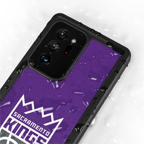 NBA Sacramento Kings Distressed Galaxy Note20 Ultra 5G Waterproof Case