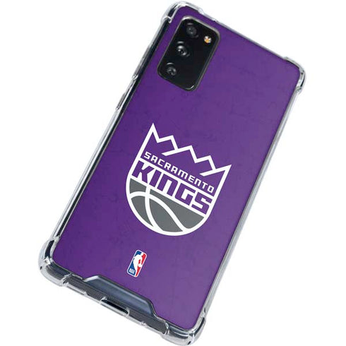 NBA Sacramento Kings Distressed Galaxy S20 FE Clear Case