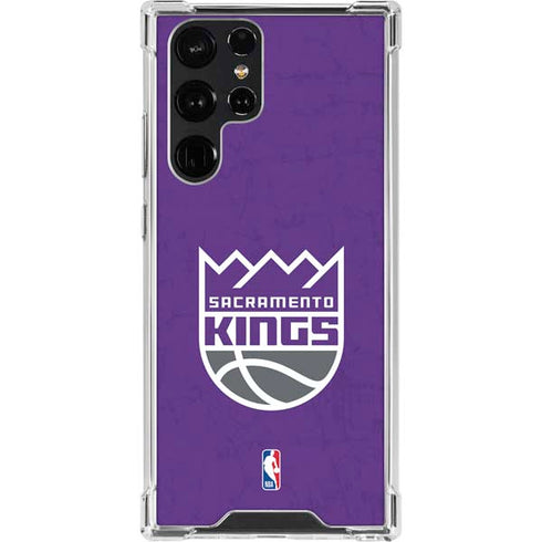 NBA Sacramento Kings Distressed Galaxy S23 Ultra Clear Case
