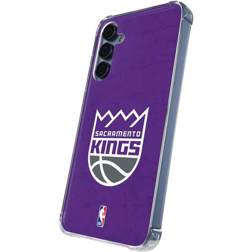 NBA Sacramento Kings Distressed Galaxy S24 Clear Case