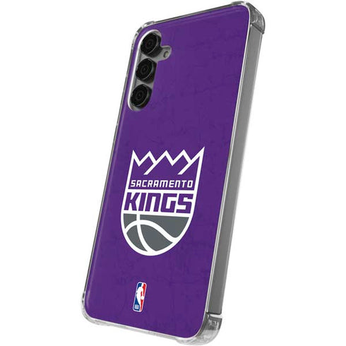 NBA Sacramento Kings Distressed Galaxy S24 Plus Clear Case