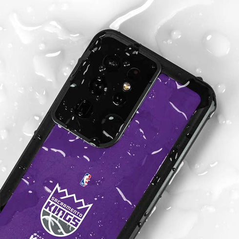 NBA Sacramento Kings Distressed Galaxy S24 Ultra Waterproof Case