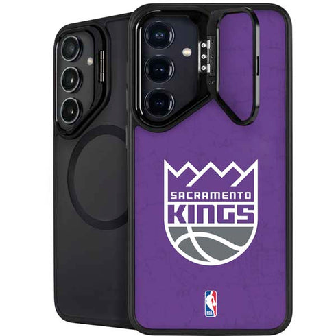 NBA Sacramento Kings Distressed Galaxy S25 Kickstand Case