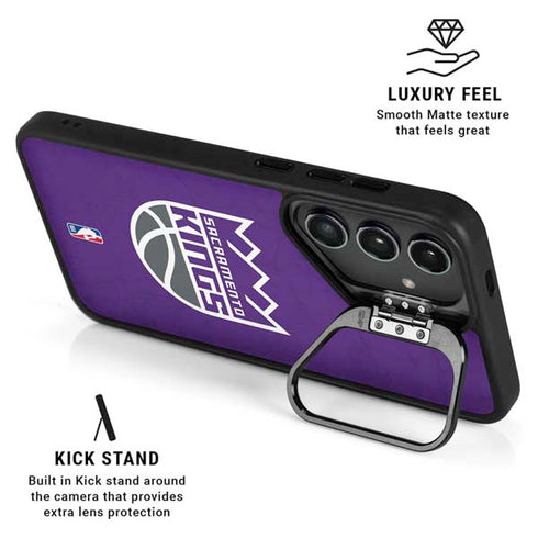 NBA Sacramento Kings Distressed Galaxy S25 Plus Kickstand Case