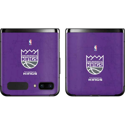 NBA Sacramento Kings Distressed Galaxy Z Flip Skin