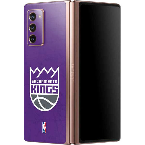 NBA Sacramento Kings Distressed Galaxy Z Fold2 5G Skin