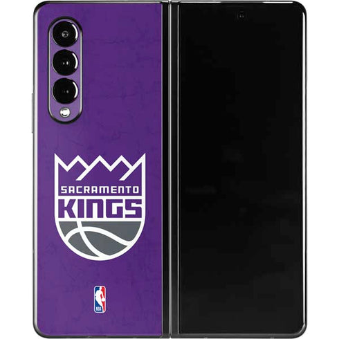 NBA Sacramento Kings Distressed Galaxy Z Fold3 5G Skin
