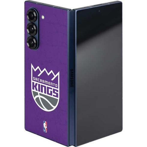 NBA Sacramento Kings Distressed Galaxy Z Fold6 Skin