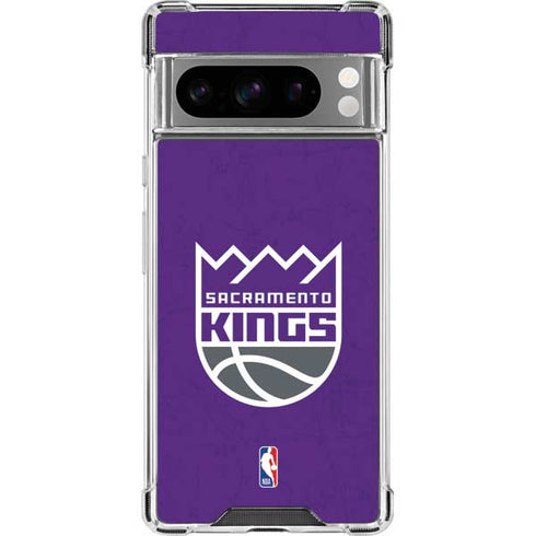 NBA Sacramento Kings Distressed Google Pixel 8 Pro Clear Case