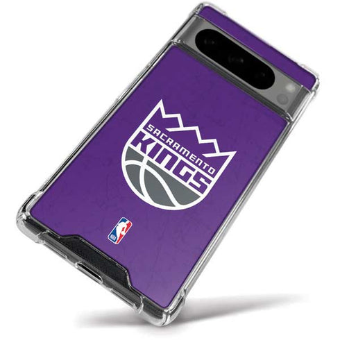 NBA Sacramento Kings Distressed Google Pixel 8 Pro Clear Case