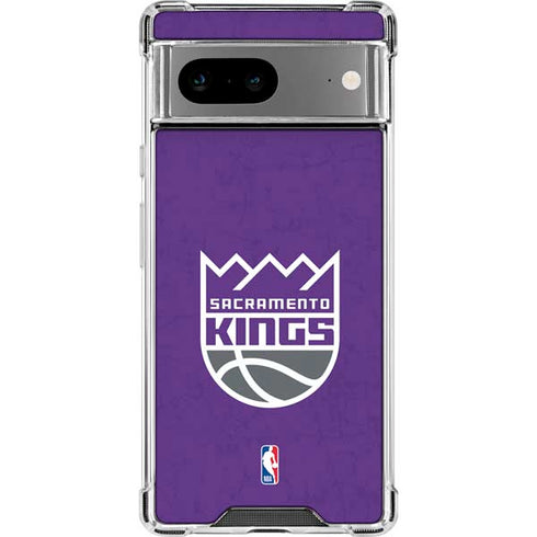 NBA Sacramento Kings Distressed Google Pixel 8a Clear Case