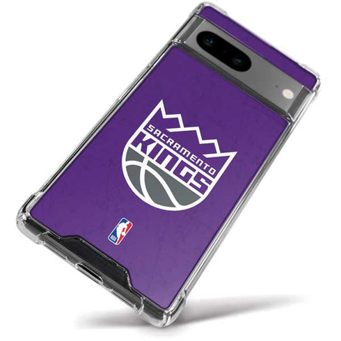 NBA Sacramento Kings Distressed Google Pixel 8a Clear Case