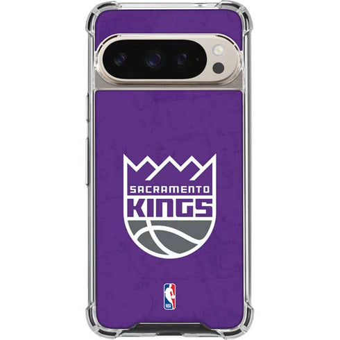 NBA Sacramento Kings Distressed Google Pixel 9 Pro XL Clear Case