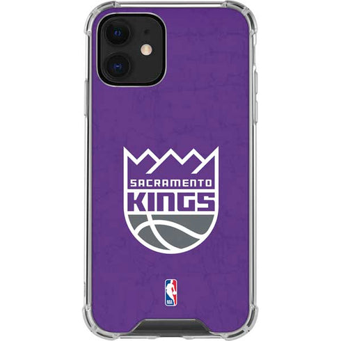 NBA Sacramento Kings Distressed iPhone 12 Clear Case