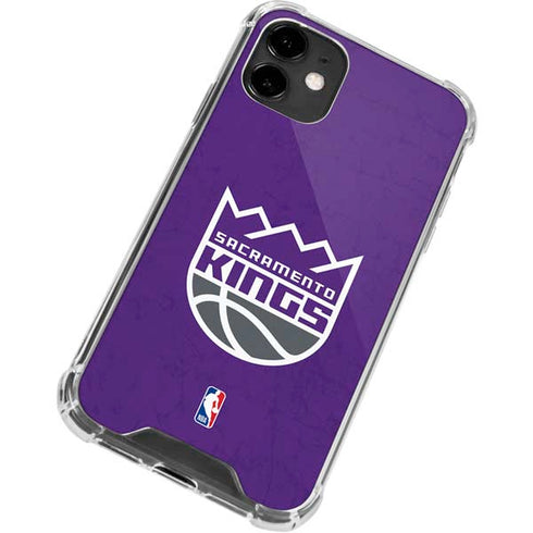 NBA Sacramento Kings Distressed iPhone 12 Clear Case