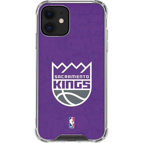 NBA Sacramento Kings Distressed iPhone 12 Mini Clear Case