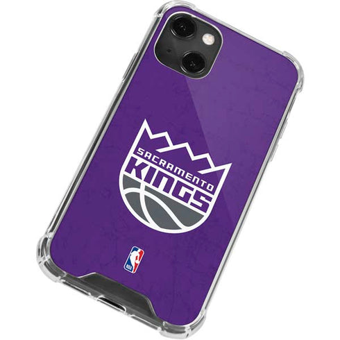 NBA Sacramento Kings Distressed iPhone 13 Mini Clear Case