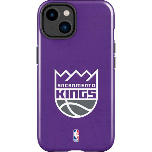 NBA Sacramento Kings Distressed iPhone 14 Plus Impact Case